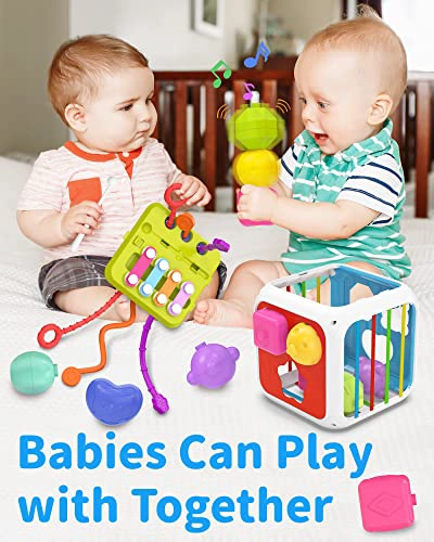 KECRISTV JUGUETES MONTESSORI PARA NIÑAS Y NIÑOS PEQUEÑOS CUBO DE ACTIVIDAD SENSORIAL DE APRENDIZAJE - 4