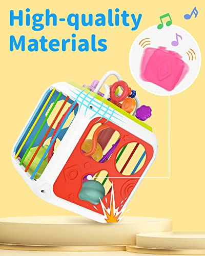 KECRISTV JUGUETES MONTESSORI PARA NIÑAS Y NIÑOS PEQUEÑOS CUBO DE ACTIVIDAD SENSORIAL DE APRENDIZAJE - 5