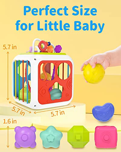 KECRISTV JUGUETES MONTESSORI PARA NIÑAS Y NIÑOS PEQUEÑOS CUBO DE ACTIVIDAD SENSORIAL DE APRENDIZAJE - 6