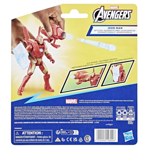 MARVEL EPIC HERO SERIES BATTLE GEAR IRON MAN FIGURA DE ACCION 4 PULGADAS JUGUETES DE SUPERHE ROES - 4