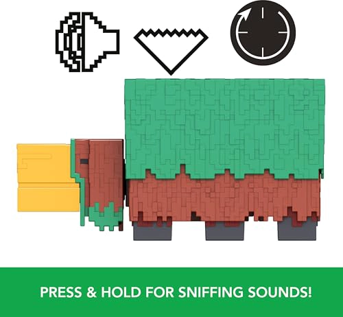 MATTEL MINECRAFT FIGURA DE ACCION DE SNIFFER CON SONIDOS PRECISOS PARA EL JUEGO JUGUETE - 5