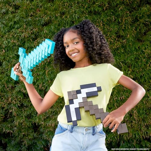 MATTEL MINECRAFT IRON PICKAXE BATTLE TOY ACCESORIO DE TAMAÑO INFANTIL PARA JUEGOS DE ROL - 2