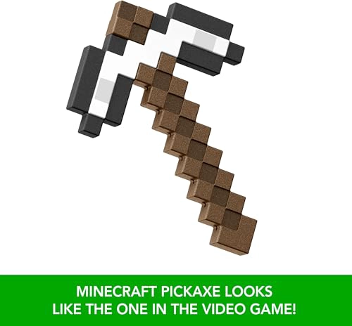 MATTEL MINECRAFT IRON PICKAXE BATTLE TOY ACCESORIO DE TAMAÑO INFANTIL PARA JUEGOS DE ROL - 3