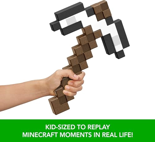 MATTEL MINECRAFT IRON PICKAXE BATTLE TOY ACCESORIO DE TAMAÑO INFANTIL PARA JUEGOS DE ROL - 5