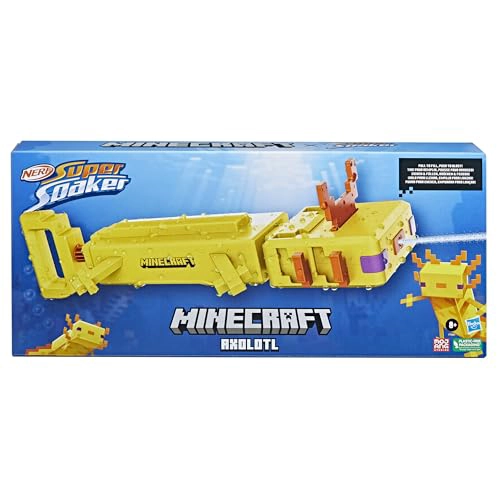 NERF SUPER SOAKER MINECRAFT AXOLOTL WATER BLASTER MINECRAFT AXOLOTL MOB DESIGN JUGUETE DE AGUA AL - 2