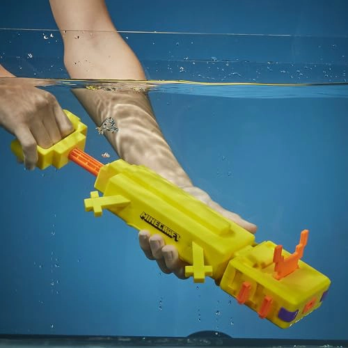 NERF SUPER SOAKER MINECRAFT AXOLOTL WATER BLASTER MINECRAFT AXOLOTL MOB DESIGN JUGUETE DE AGUA AL - 4
