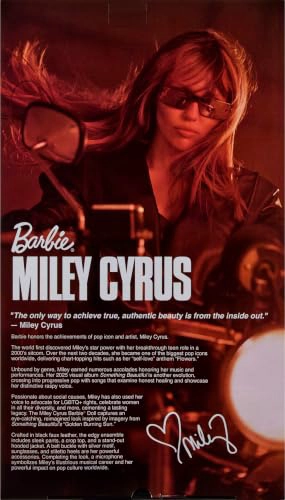 BARBIE SIGNATURE DOLL MILEY CYRUS POSABLE COLLECTIBLE IN FAUX LEATHER OUTFIT WITH HOOD AND HEELS - 6