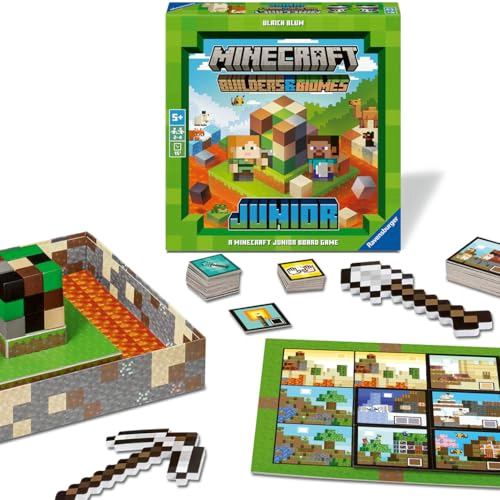 RAVENSBURGER MINECRAFT BUILDERS BIOMES JUNIOR JUEGO COOPERATIVO PARA NIÑOS DIVERTIDA AVENTURA - 1