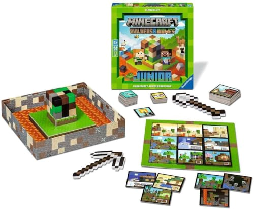 RAVENSBURGER MINECRAFT BUILDERS BIOMES JUNIOR JUEGO COOPERATIVO PARA NIÑOS DIVERTIDA AVENTURA - 4