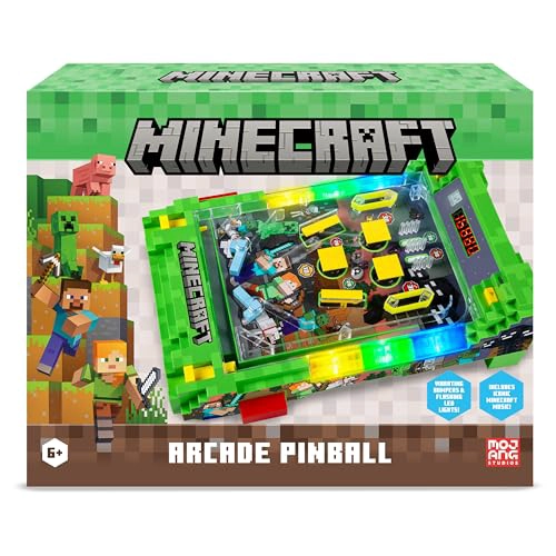MINECRAFT ARCADE PINBALL OVERWORLD JUEGO DE MESA CON LUCES Y SONIDOS MARCADOR LED PARACHOQUES - 3