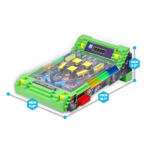 MINECRAFT ARCADE PINBALL OVERWORLD JUEGO DE MESA CON LUCES Y SONIDOS MARCADOR LED PARACHOQUES - 4