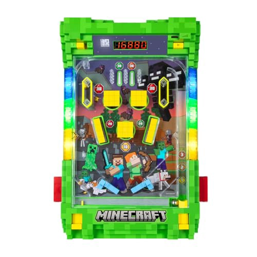 MINECRAFT ARCADE PINBALL OVERWORLD JUEGO DE MESA CON LUCES Y SONIDOS MARCADOR LED PARACHOQUES - 5
