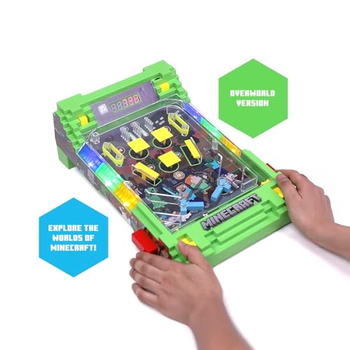 MINECRAFT ARCADE PINBALL OVERWORLD JUEGO DE MESA CON LUCES Y SONIDOS MARCADOR LED PARACHOQUES - 6