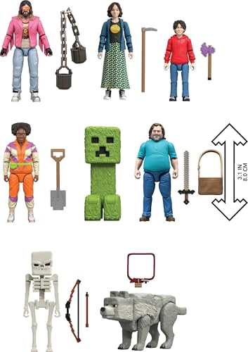 MATTEL MINECRAFT ULTIMATE MOVIE PACK CON 8 FIGURAS DE ACCION Y 8 ACCESORIOS INCLUYENDO STEVE - 2