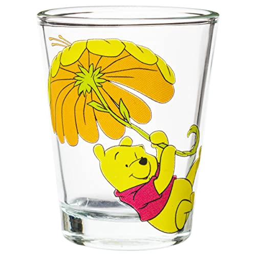 SILVER BUFFALO DISNEY WINNIE THE POOH RETRO GROOVY CON EEYORE Y PIGLET JUEGO DE 4 MINI VASOS - 3