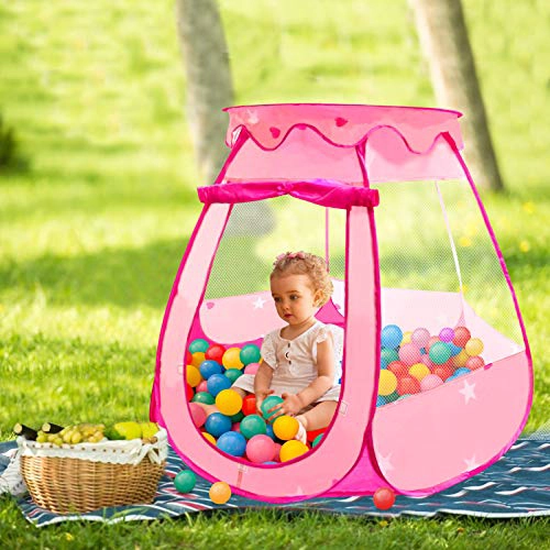 TIENDA DE CAMPAÑA DESPLEGABLE DE PRINCESA CON LUCES DE ESTRELLAS COLORIDAS PARA REGALO - 5