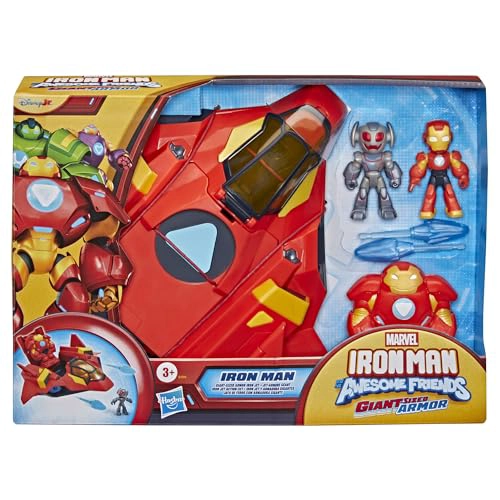 DISNEY JR SERIES MARVELS IRON MAN AND HIS AWESOME FRIENDS GIANTSIZED ARMOR IRON JET 3INCH ACTION - 2