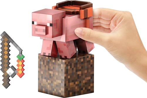MATTEL MINECRAFT DIAMOND LEVEL PIG FIGURA DE ACCION CON 4 ACCESORIOS JUEGO COLECCIONABLE EN ESCALA - 2