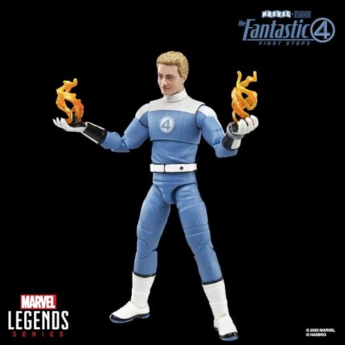 MARVEL LEGENDS SERIES JOHNNY STORM THE FANTASTIC FOUR FIRST STEPS MOVIE COLLECTIBLE FIGURA - 6