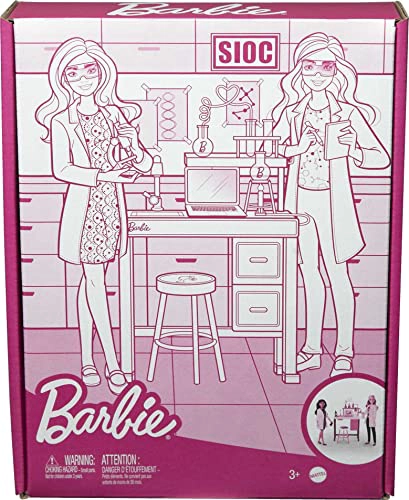 BARBIE JUEGO DE LABORATORIO CIENTIFICO CON 2 MUÑECAS BANCO DE LABORATORIO Y MAS DE 10 ACCESORIOS - 6