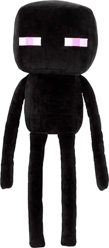 MATTEL MINECRAFT JUGUETE DE PELUCHE GIGANTE MUÑECA SUAVE COLECCIONABLE ENDERMAN INSPIRADA - 1