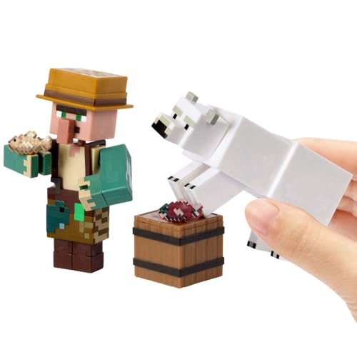MATTEL MINECRAFT FIGURAS DE ACCION Y ACCESORIOS PAQUETE DE 2 ESCALA DE 325 PULGADAS CON DISEÑO - 2