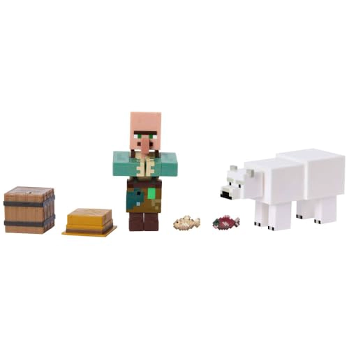 MATTEL MINECRAFT FIGURAS DE ACCION Y ACCESORIOS PAQUETE DE 2 ESCALA DE 325 PULGADAS CON DISEÑO - 3