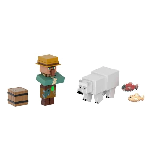 MATTEL MINECRAFT FIGURAS DE ACCION Y ACCESORIOS PAQUETE DE 2 ESCALA DE 325 PULGADAS CON DISEÑO - 5