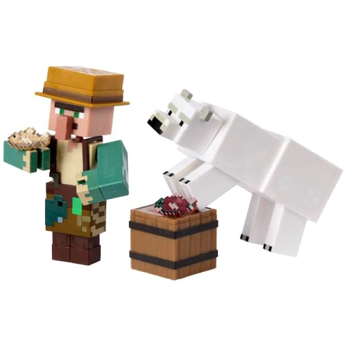 MATTEL MINECRAFT FIGURAS DE ACCION Y ACCESORIOS PAQUETE DE 2 ESCALA DE 325 PULGADAS CON DISEÑO - 6