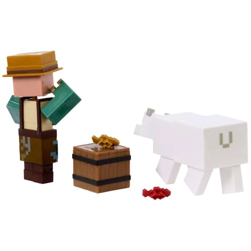 MATTEL MINECRAFT FIGURAS DE ACCION Y ACCESORIOS PAQUETE DE 2 ESCALA DE 325 PULGADAS CON DISEÑO - 7