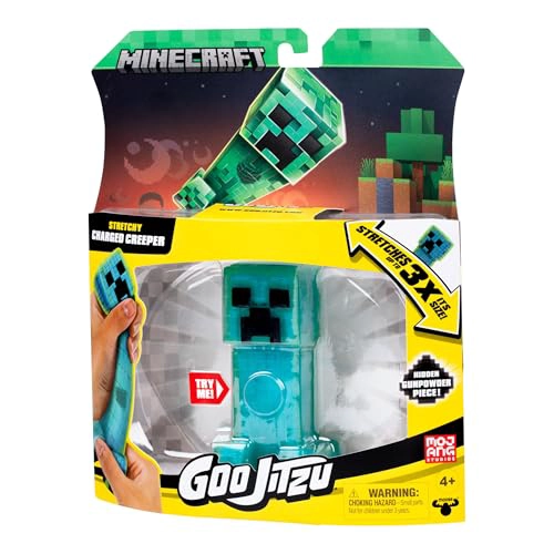 GOO JITZU MINECRAFT CHARGED CREEPER FIGURAS ELASTICAS CON RELLENO UNICO DE GOO COLECCIONA LOS 3 - 4