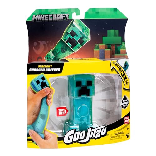 GOO JITZU MINECRAFT CHARGED CREEPER FIGURAS ELASTICAS CON RELLENO UNICO DE GOO COLECCIONA LOS 3 - 5