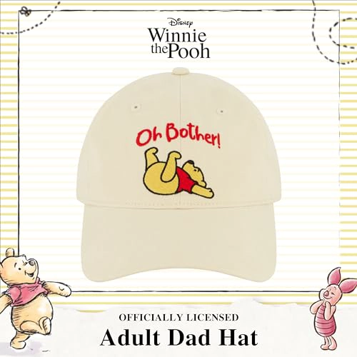 DISNEY WINNIE THE POOH DAD HAT ADJUSTABLE COTTON BASEBALL CAP WITH CURVED BRIM - 2
