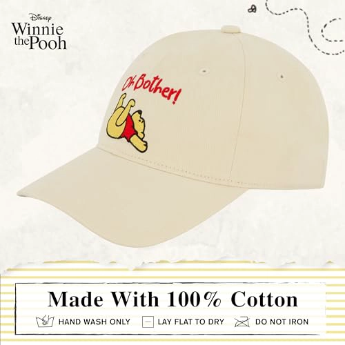 DISNEY WINNIE THE POOH DAD HAT ADJUSTABLE COTTON BASEBALL CAP WITH CURVED BRIM - 6
