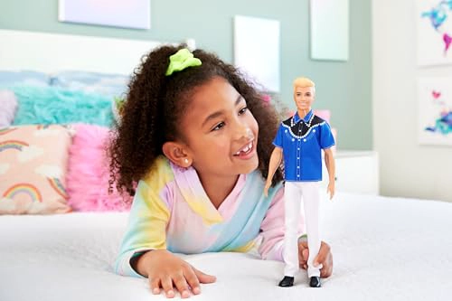 BARBIE FASHIONISTAS KEN DOLL 226 CON CAMISA OCCIDENTAL EXTRAIBLE PANTALONES Y BOTAS MUÑECA RUBIA - 2