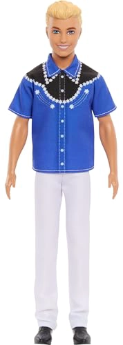 BARBIE FASHIONISTAS KEN DOLL 226 CON CAMISA OCCIDENTAL EXTRAIBLE PANTALONES Y BOTAS MUÑECA RUBIA - 4