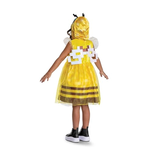 MINECRAFT DISFRAZ DE ABEJA PARA NIÑOS DISFRAZ OFICIAL DE MINECRAFT CON CAPUCHA Y ALAS TALLA - 3