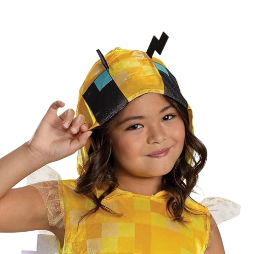 MINECRAFT DISFRAZ DE ABEJA PARA NIÑOS DISFRAZ OFICIAL DE MINECRAFT CON CAPUCHA Y ALAS TALLA - 4
