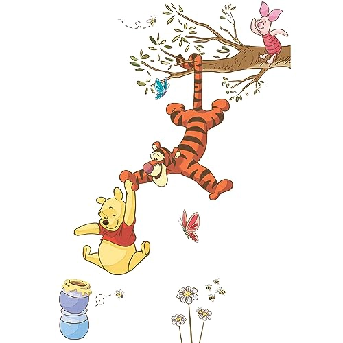 ROOMMATES DISNEY WINNIE THE POOH COLUMPIANDOSE POR MIEL ADHESIVOS GIGANTES PARA PARED SOLO RETIRAR - 1