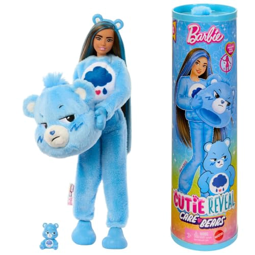 BARBIE CUTIE REVEAL CARE BEARS SERIES MUÑECA Y ACCESORIOS CON DISFRAZ DE OSO GRUÑON Y 10 SORPRESAS - 1