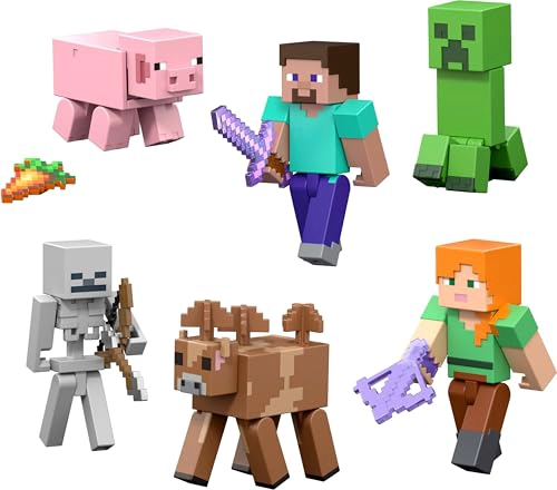 MATTEL MINECRAFT TOYS FIGURA DE ACCION DE ESQUELETO CON ACCESORIO Y PIEZA DE CONSTRUCCION REDSTONE - 5