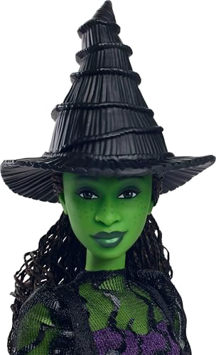 MATTEL UNIVERSAL WICKED ELPHABA MUÑECA DE MODA Y ACCESORIOS CON PIEL VERDE CABELLO NEGRO TRENZADO - 3