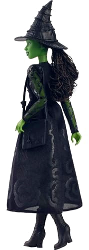 MATTEL UNIVERSAL WICKED ELPHABA MUÑECA DE MODA Y ACCESORIOS CON PIEL VERDE CABELLO NEGRO TRENZADO - 6