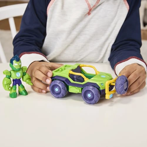 MARVEL IRON MAN Y SUS IMPRESIONANTES AMIGOS IRON HULK IRON RACER FIGURA DE ACCION Y VEHICULO - 7