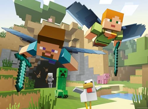 RAVENSBURGER MINECRAFT ADVENTURES ROMPECABEZAS DE 200 PIEZAS MUNDO DE PIXELES ICONICO CALIDAD - 1