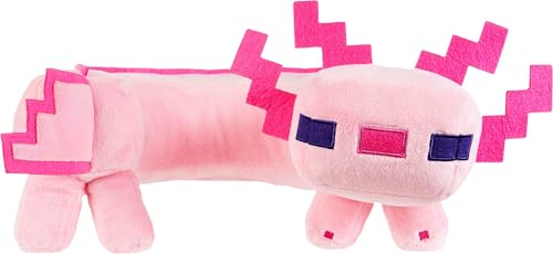 MATTEL MINECRAFT AXOLOTL ALMOHADA PARA EL CUELLO JUGUETE DE PELUCHE CON SONIDOS PARA VIAJES - 4