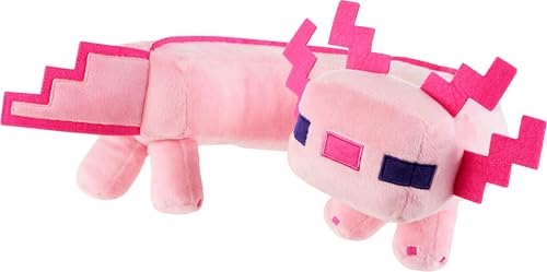 MATTEL MINECRAFT AXOLOTL ALMOHADA PARA EL CUELLO JUGUETE DE PELUCHE CON SONIDOS PARA VIAJES - 5