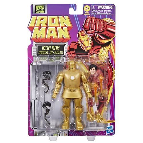 MARVEL LEGENDS SERIES IRON MAN MODELO 01 ORO FIGURA DE ACCION COLECCIONABLE DE IRON MAN COMICS DE 6 - 2