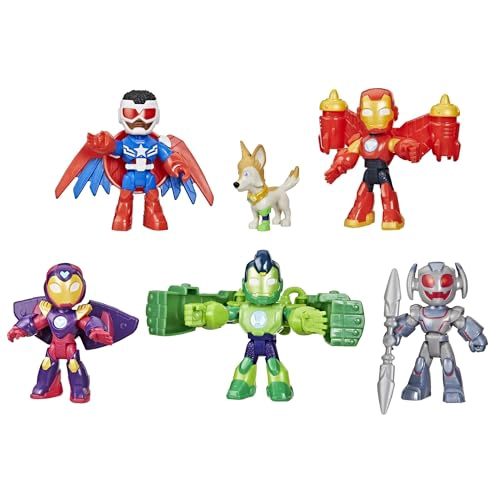 MARVEL IRON MAN AND HIS AWESOME FRIENDS ARMOREDUP AVENGERS PACK FIGURAS DE ACCION DE 3 PULGADAS 30 - 1