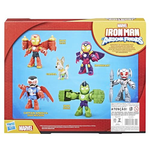 MARVEL IRON MAN AND HIS AWESOME FRIENDS ARMOREDUP AVENGERS PACK FIGURAS DE ACCION DE 3 PULGADAS 30 - 6